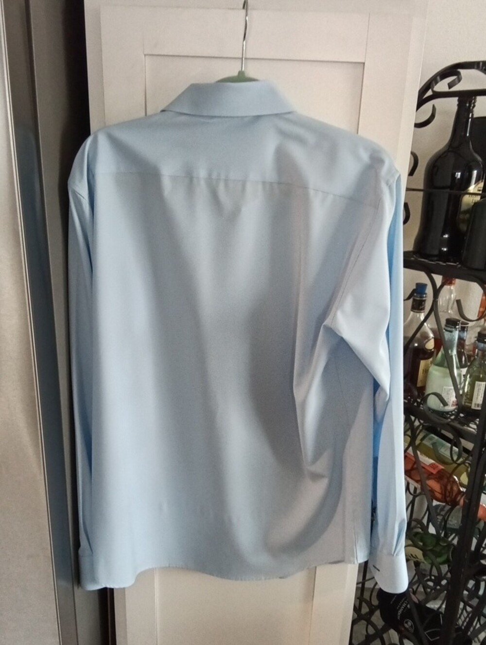 Men's Light Blue Long-Sleeve Dress Shirt - Picture 3 of 3